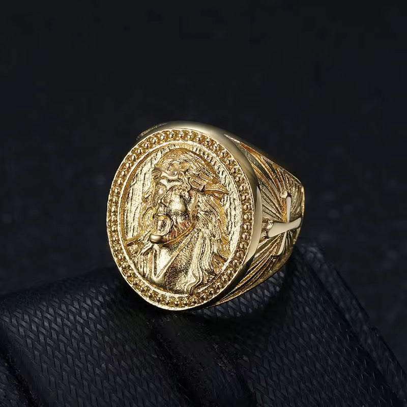 Anillo Jesus Gold