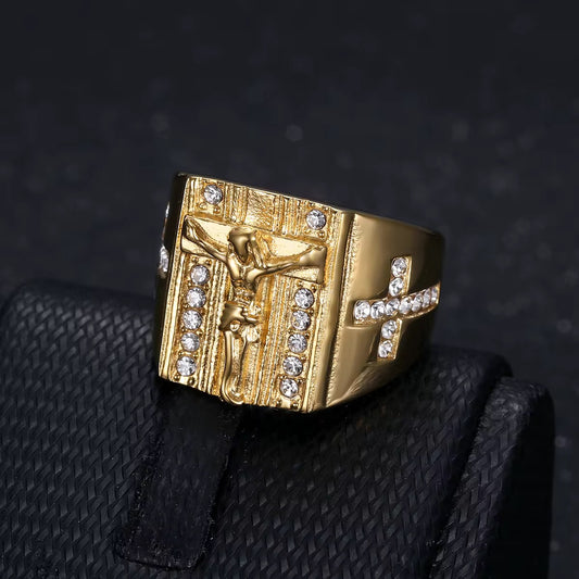 Anillo Cristo Gold