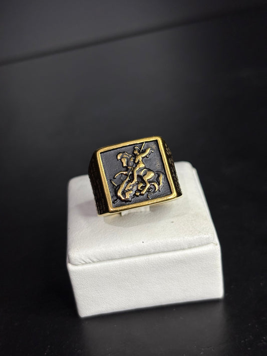 Anillo San Jorge Antique Gold
